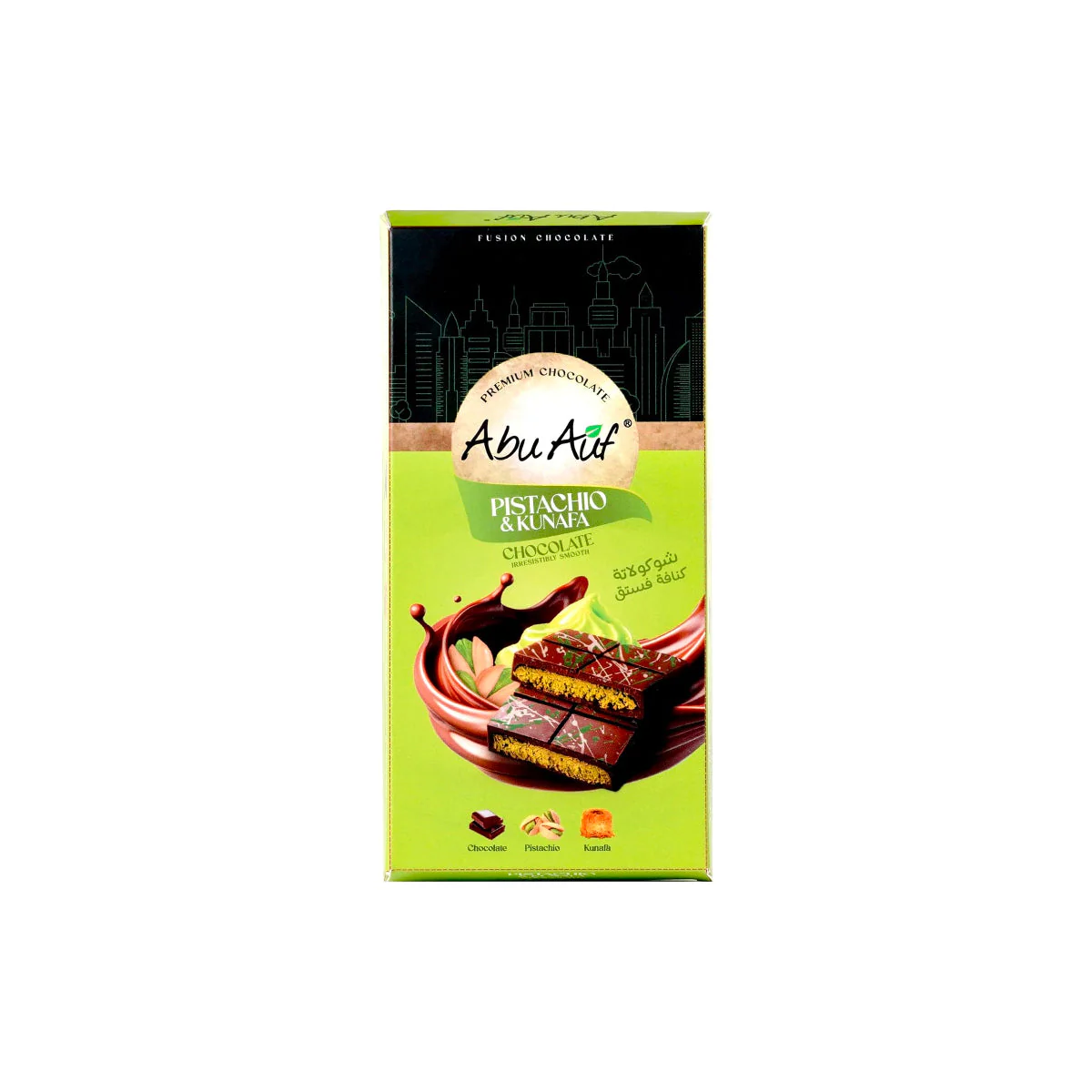 Abu Auf Kunafa Pistachio Dubai Chocolate Bar 195g - Image 3