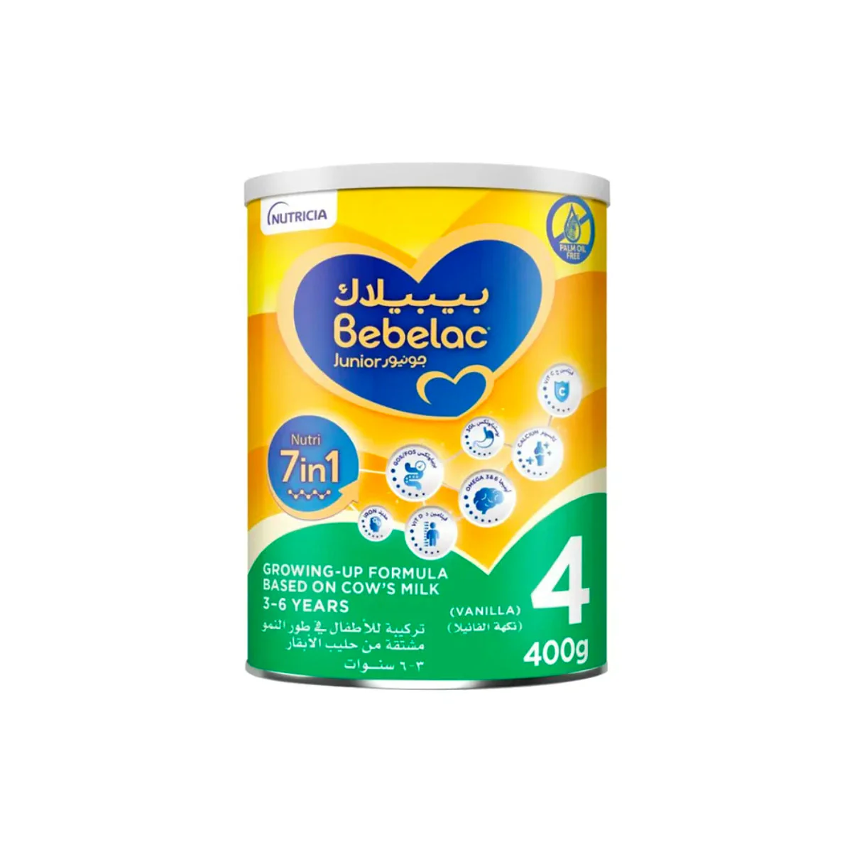 Bebelac Junior Nutri 7In1 Growing Up Formula Milk Powder 3 -6 Years 400g
