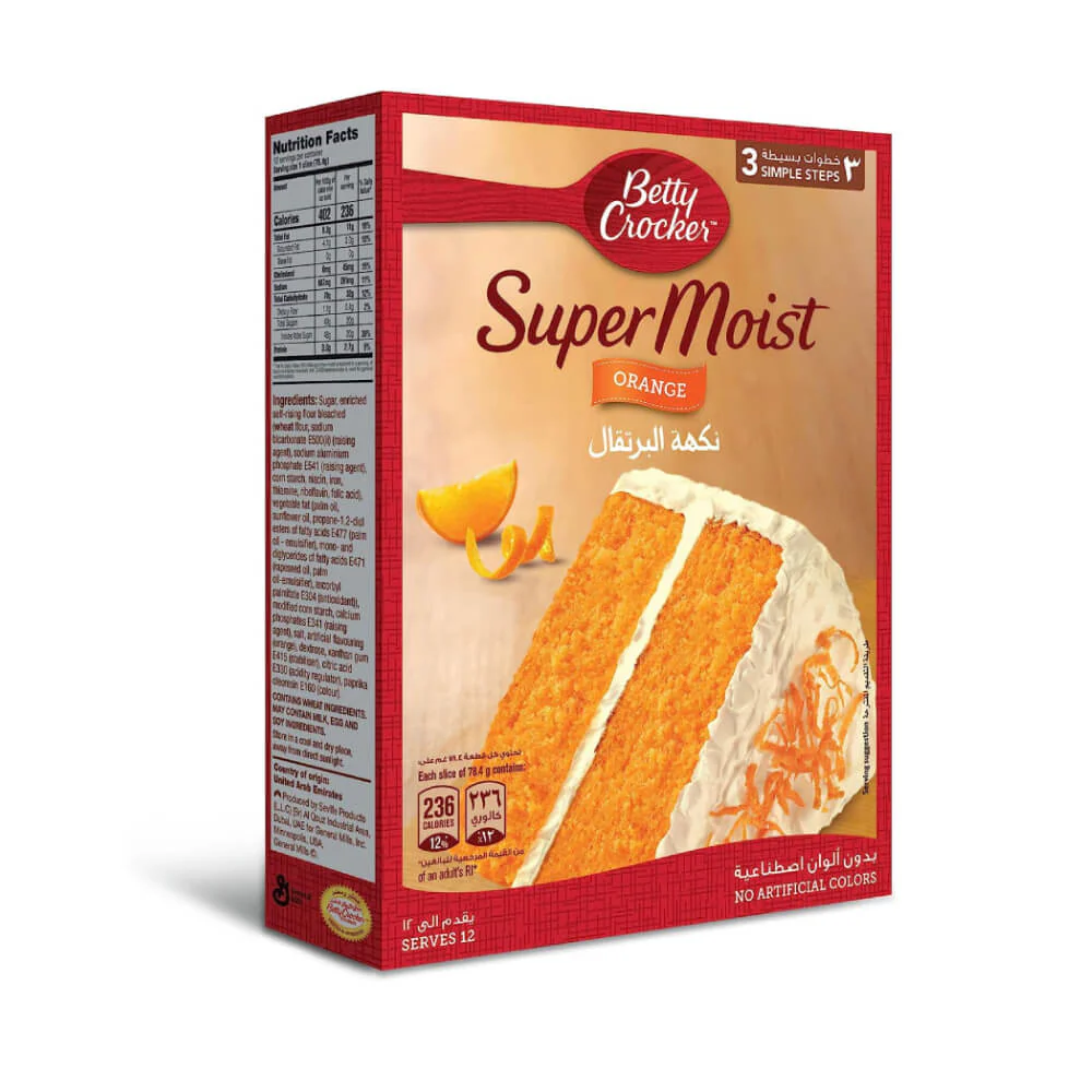 Betty Crocker Supermoist Orange Cake Mix 500gm
