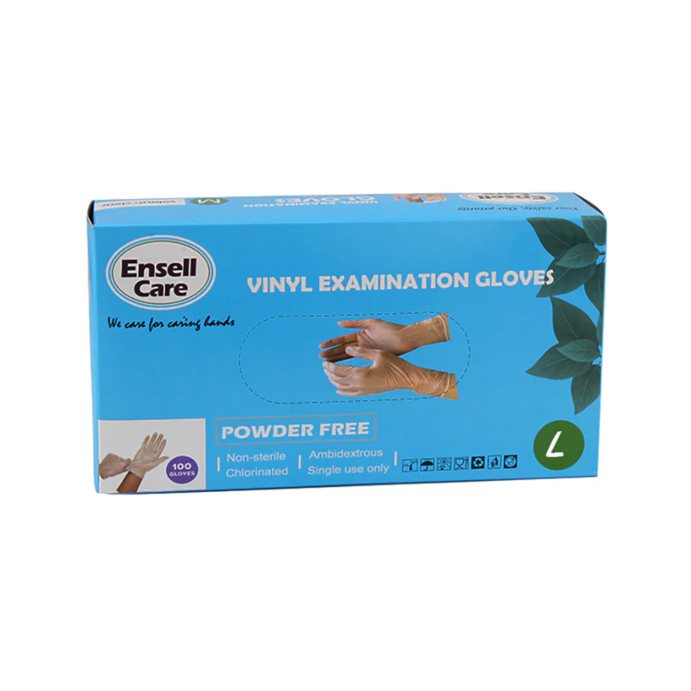 Ensell Care Vinyl Examination Gloves Large