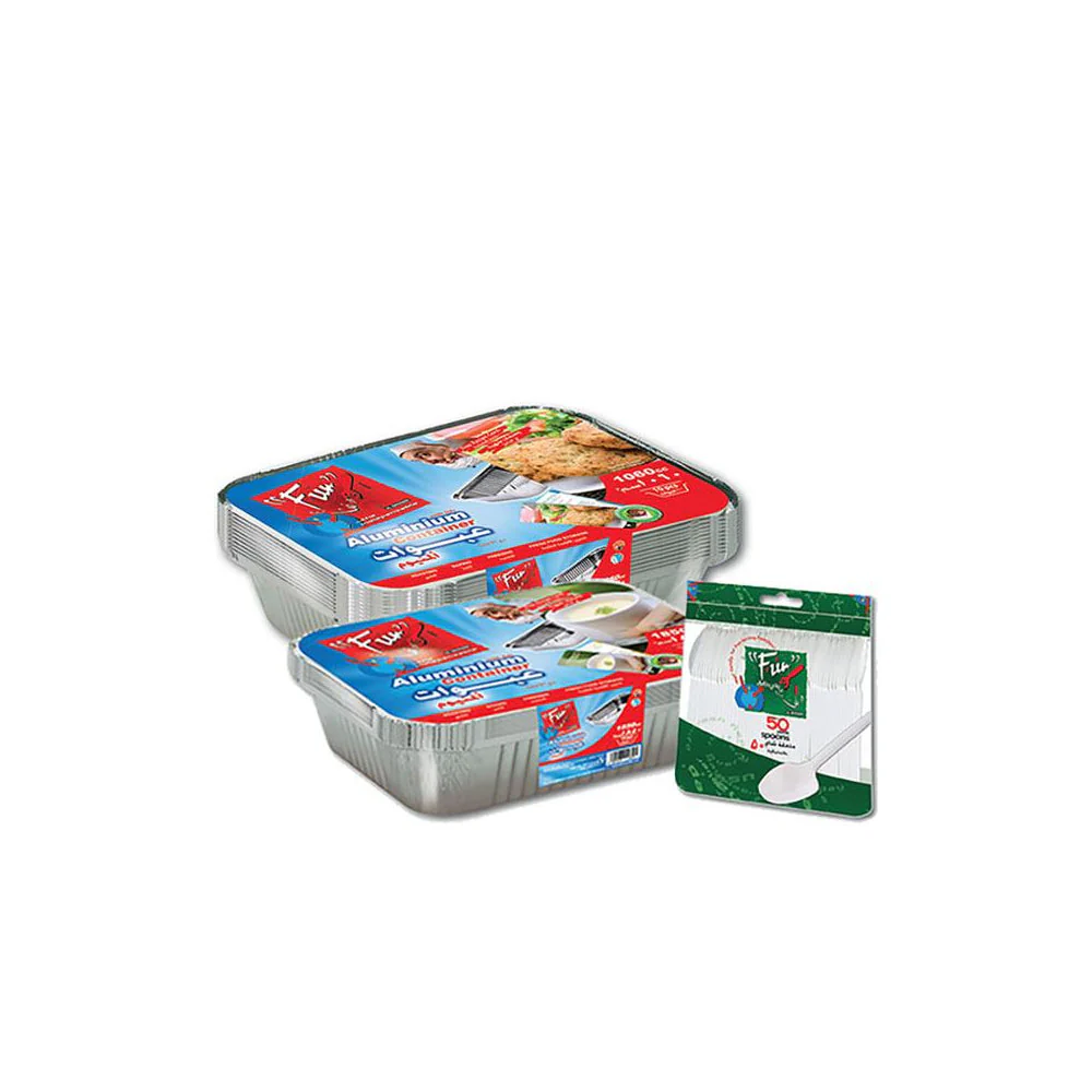 Fun Promo Pack 2 Alum. Containter With Lid + Spoon