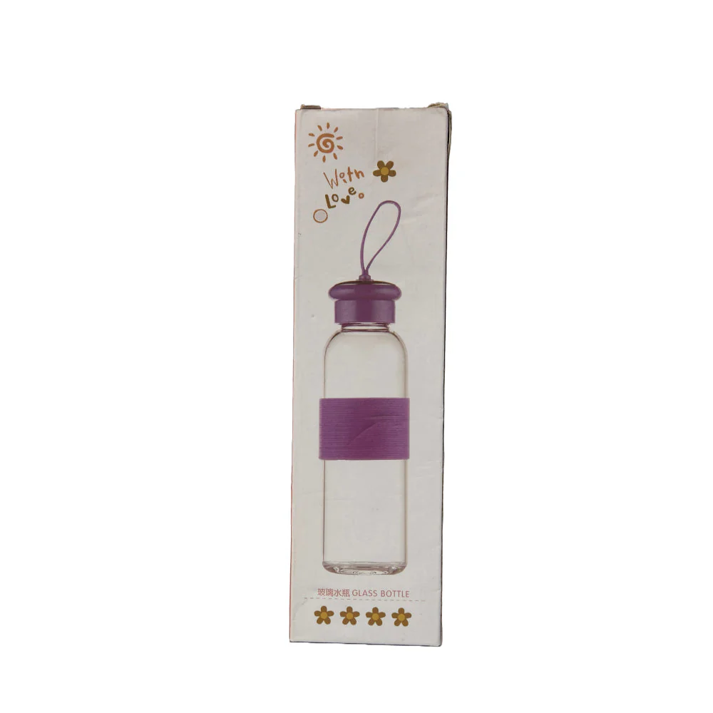 Glass Bottle With Silicone Lid 500ml - Image 2