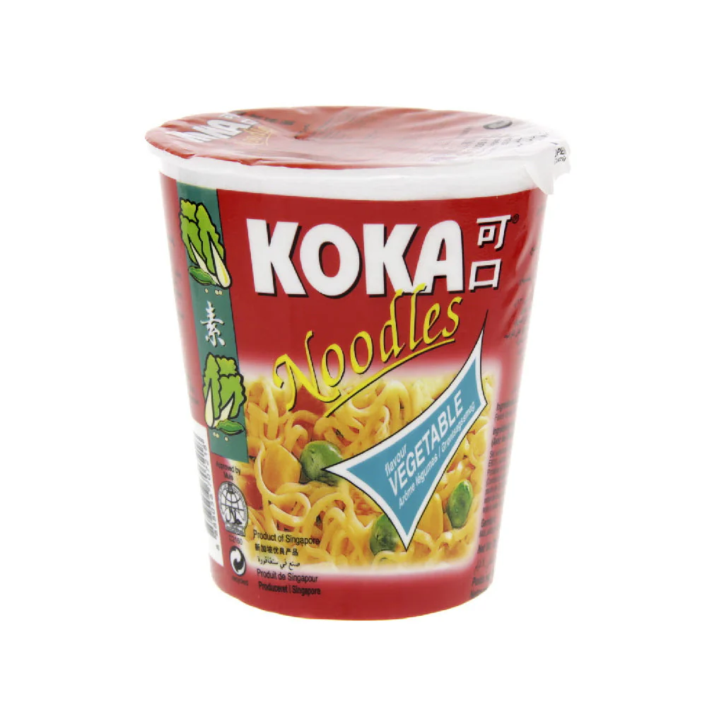 Koka Instant Noodles Cup Vegetable Flavour 70Gm