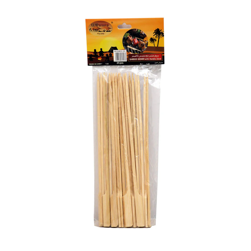 Picnic Time BBQ Bamboo Sticks 22Cm 25Pcs