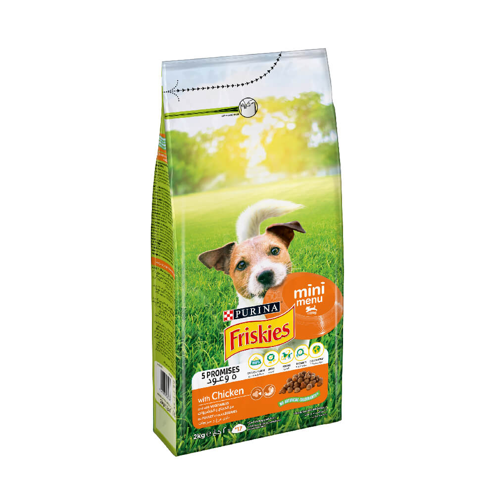 Purina Friskies Mini Menu Chicken With vegetable Dog Food 2Kg